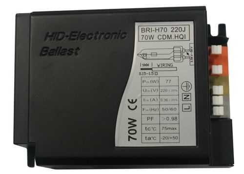 0.44A 130Hz บัลลาสต์เรือนกระจกดิจิตอลเซรามิคเมทัลฮาไลด์ 70W หลอดโซเดียม