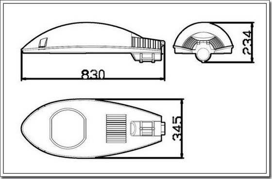 ไฟถนน HID 220000lm 2000K, โคมไฟถนนโซเดียมความดันสูง 200W
