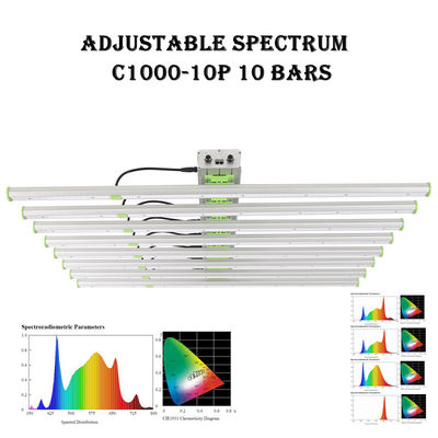 2500μMol 10 บาร์ EPAR 760nm โรงงาน LED Grow Lights 1000W SMD3030