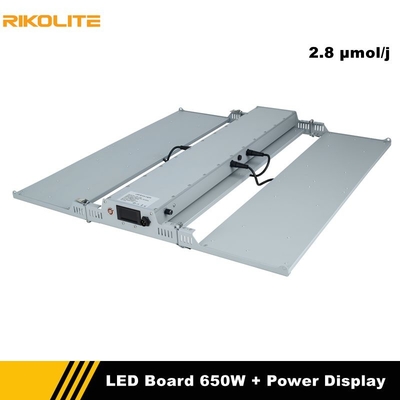 Rikolite พืชสวน LED เติบโตไฟ 650w บอร์ดควอนตัมพร้อมฟังก์ชั่นแสดงผลพลังงาน