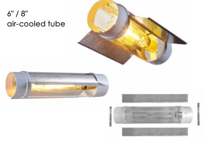 6 นิ้ว 250w Air Cooled Grow Light Reflector hPS mH 400w 600w HID 145lm / w