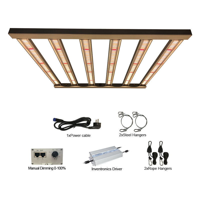 240VAC 2.7μmol / J พืชสวน Led Grow Lights 320W 6 Pillar Full Spectrum